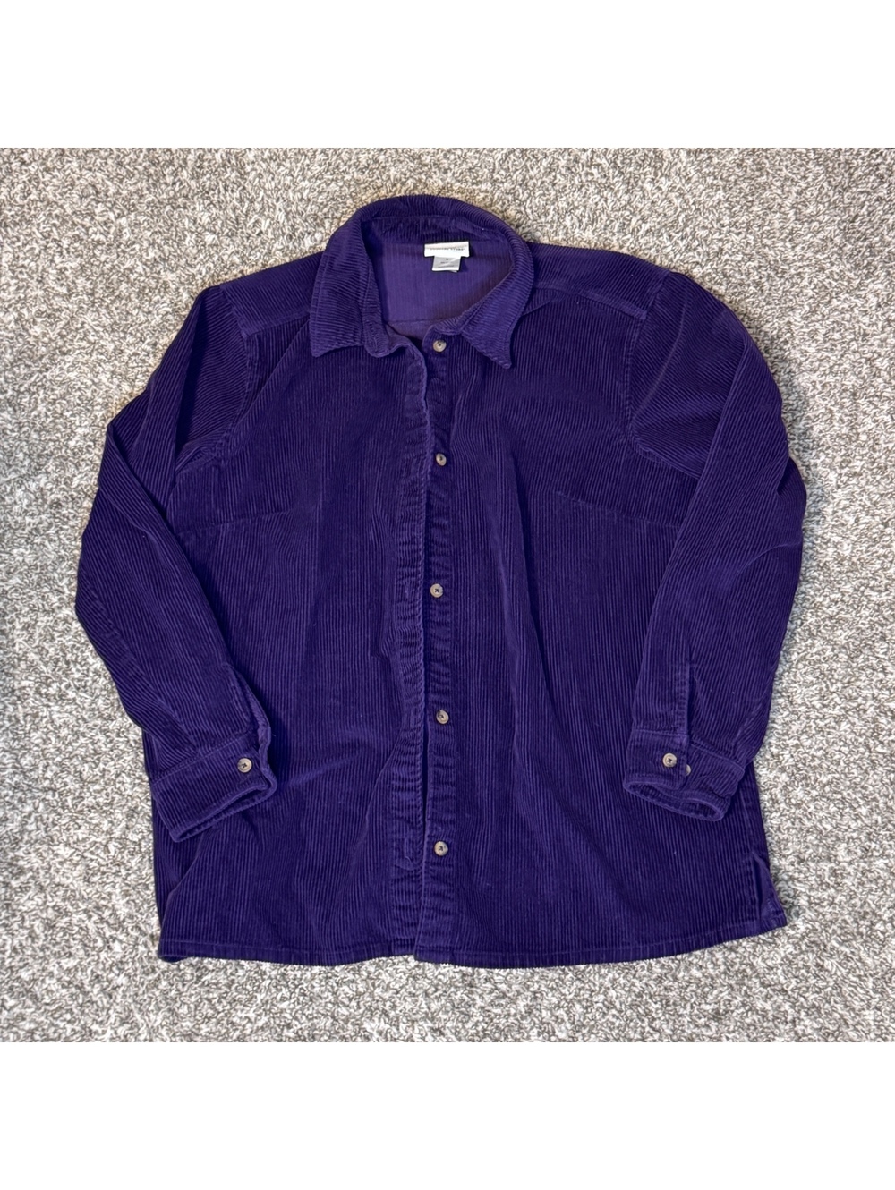 Medium Purple Corduroy Button Up